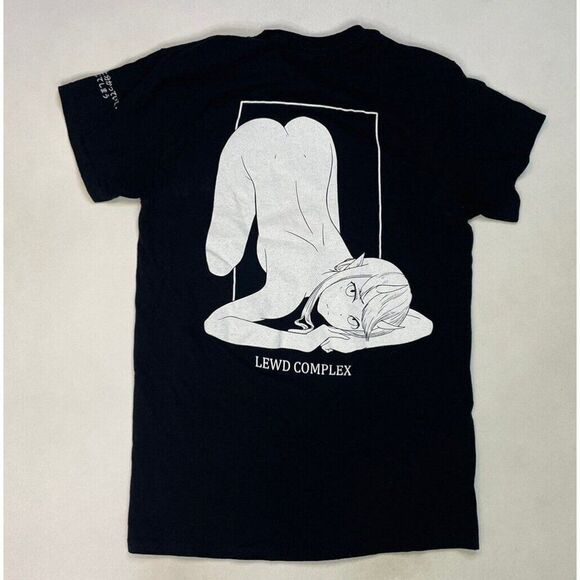 Lewd Complex Succubae Sexy Girl Graphic T-shirt Women Small Black Short Sleeve - Picture 4 of 6